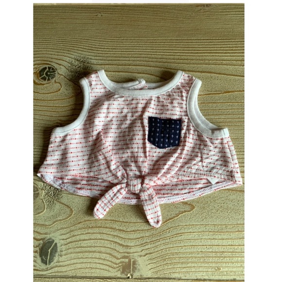 NEW Lauren Conrad Organic Patriotic Tee and Cat & Jack Baby Crop Top - Picture 2 of 2